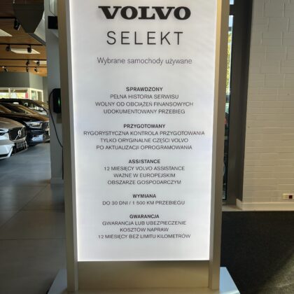 Informator VOLVO SELEKT COMMUNICATION PANEL,podświetlany LED, wewnętrzny
